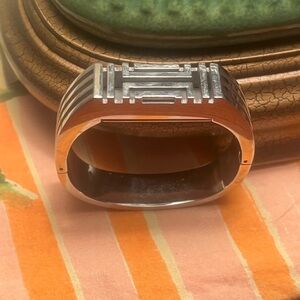 Silver Tory Burch Fitbit bracelet